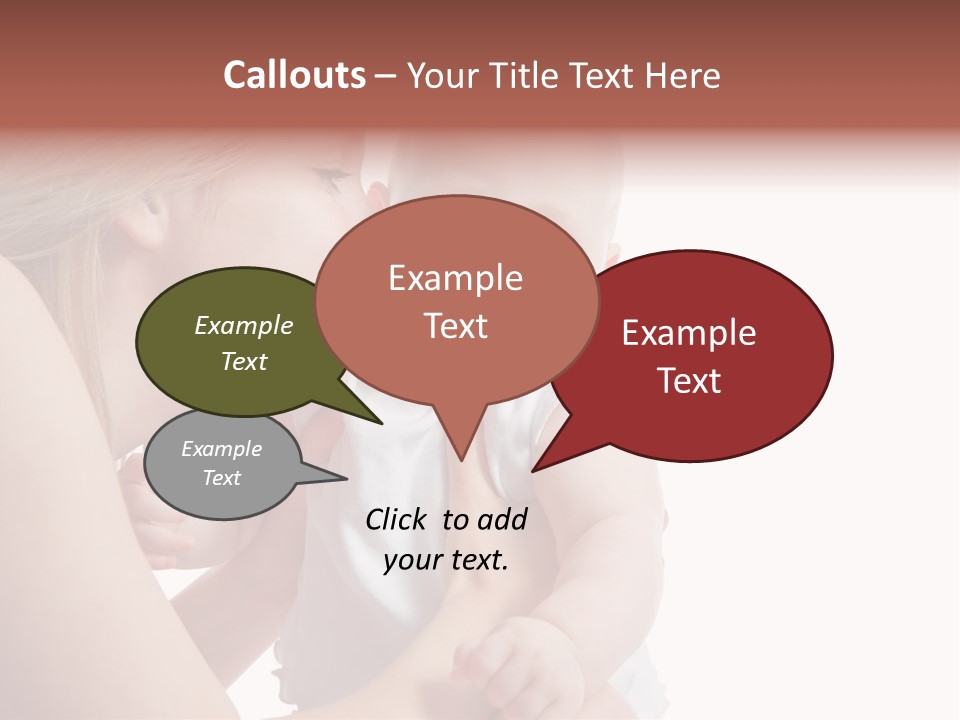 Family Two Caucasian PowerPoint Template