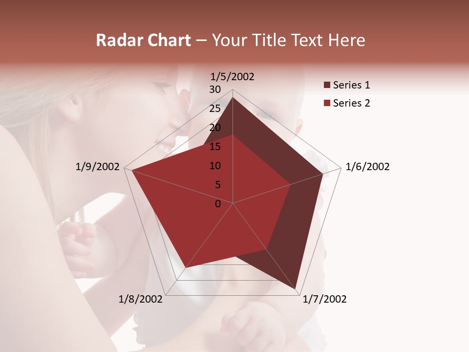 Family Two Caucasian PowerPoint Template