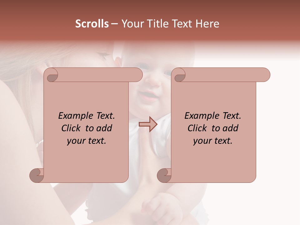 Family Two Caucasian PowerPoint Template