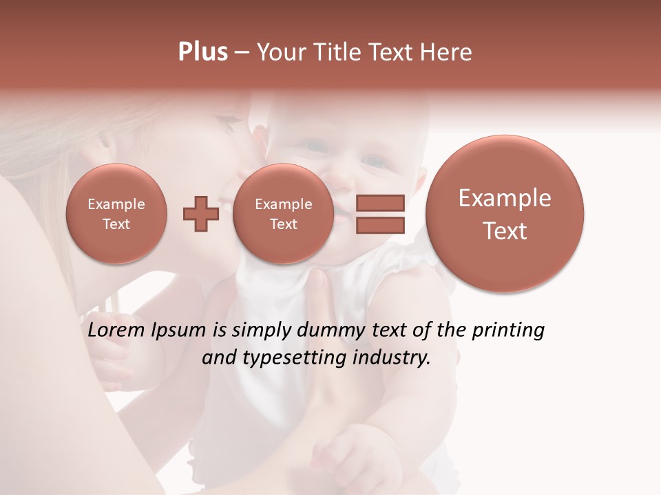 Family Two Caucasian PowerPoint Template