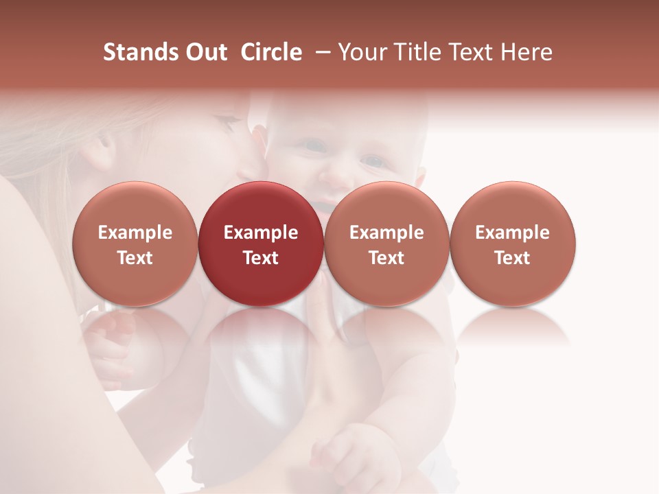 Family Two Caucasian PowerPoint Template