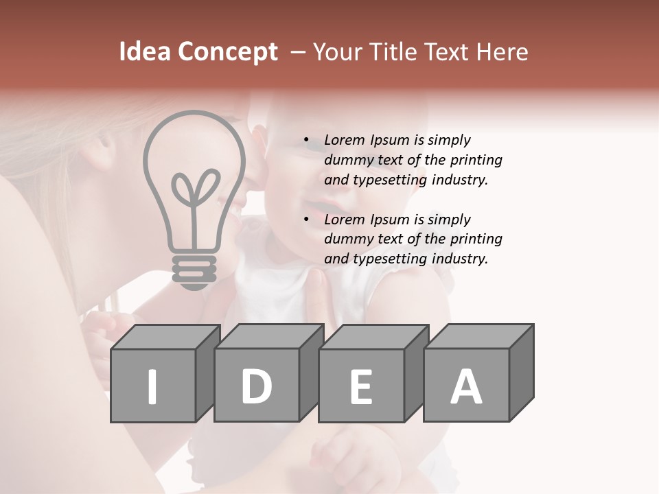 Family Two Caucasian PowerPoint Template