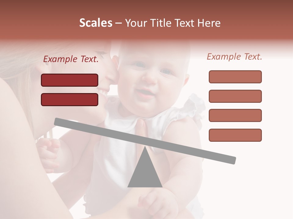 Family Two Caucasian PowerPoint Template