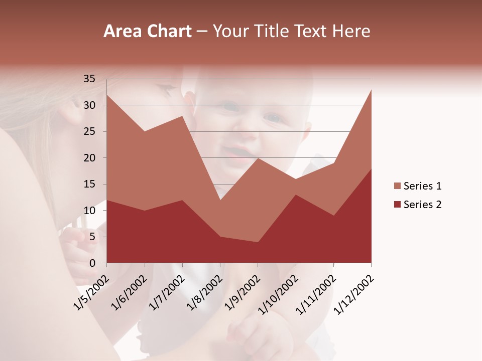 Family Two Caucasian PowerPoint Template