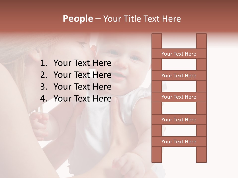 Family Two Caucasian PowerPoint Template