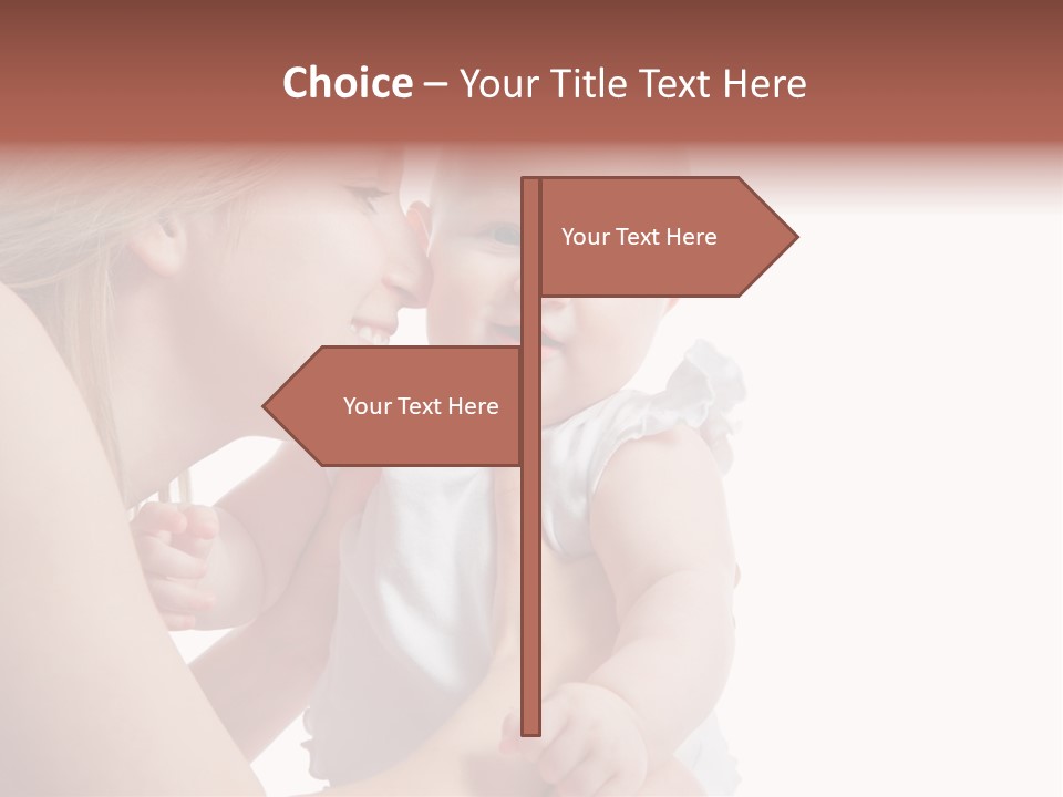 Family Two Caucasian PowerPoint Template