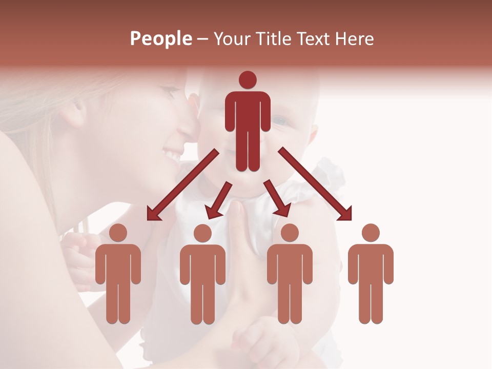 Family Two Caucasian PowerPoint Template
