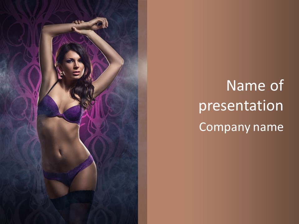 Sexual Lady Dance PowerPoint Template