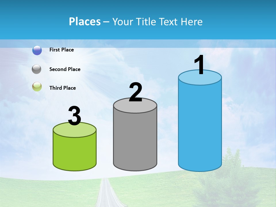 Transportation Cloudscape Sun PowerPoint Template