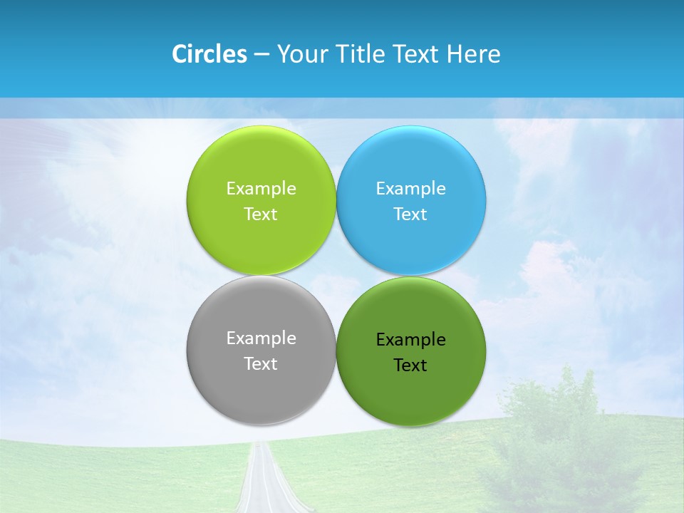 Transportation Cloudscape Sun PowerPoint Template