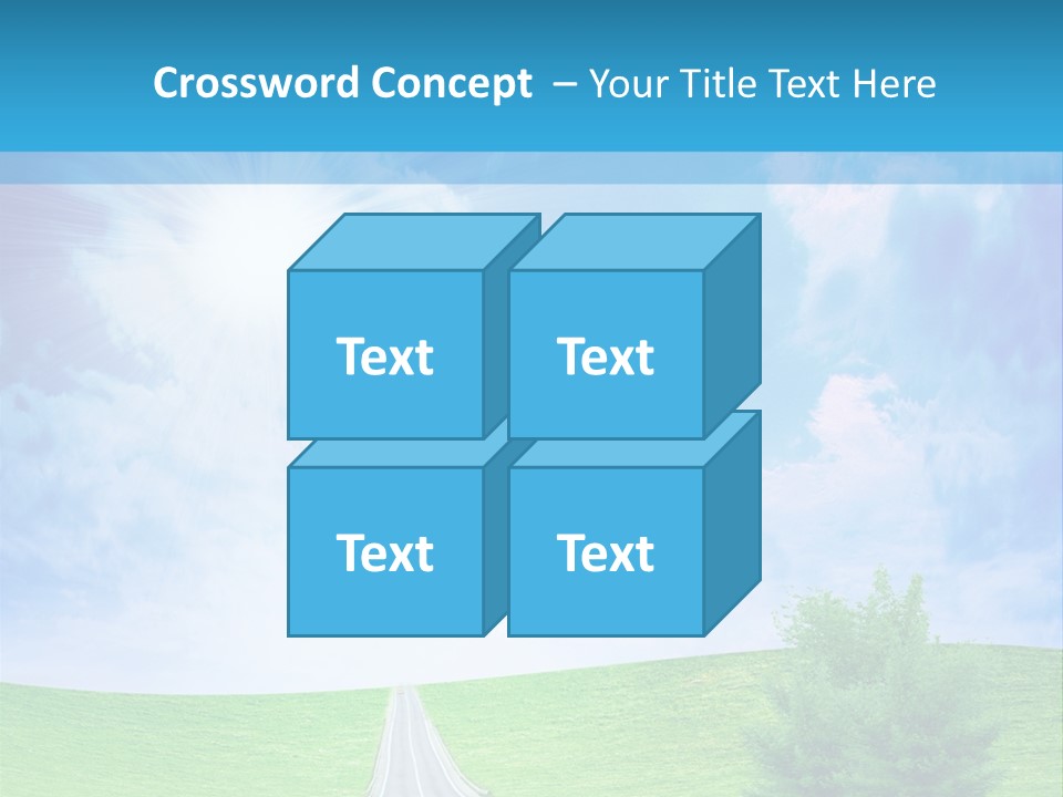 Transportation Cloudscape Sun PowerPoint Template