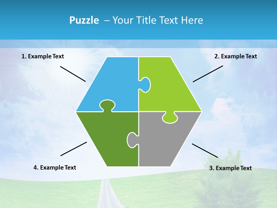 Transportation Cloudscape Sun PowerPoint Template
