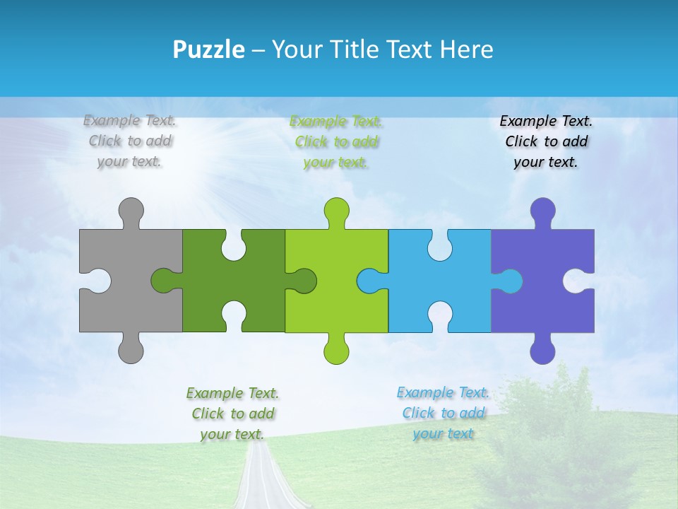 Transportation Cloudscape Sun PowerPoint Template