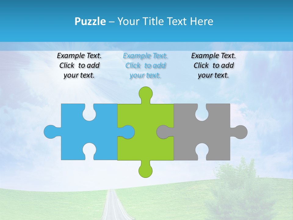 Transportation Cloudscape Sun PowerPoint Template