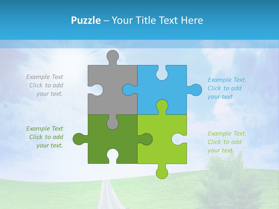 Transportation Cloudscape Sun PowerPoint Template