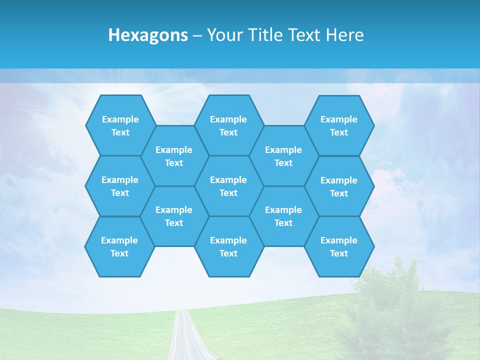 Transportation Cloudscape Sun PowerPoint Template