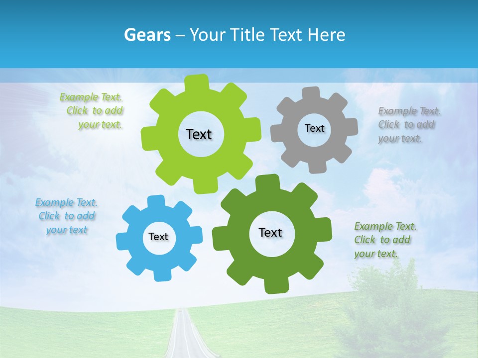 Transportation Cloudscape Sun PowerPoint Template