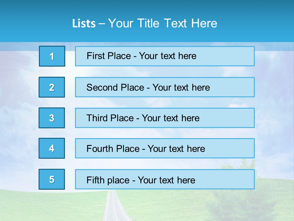 Transportation Cloudscape Sun PowerPoint Template