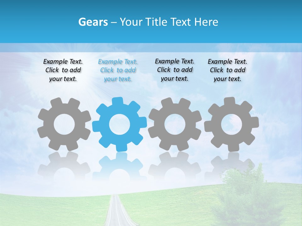 Transportation Cloudscape Sun PowerPoint Template