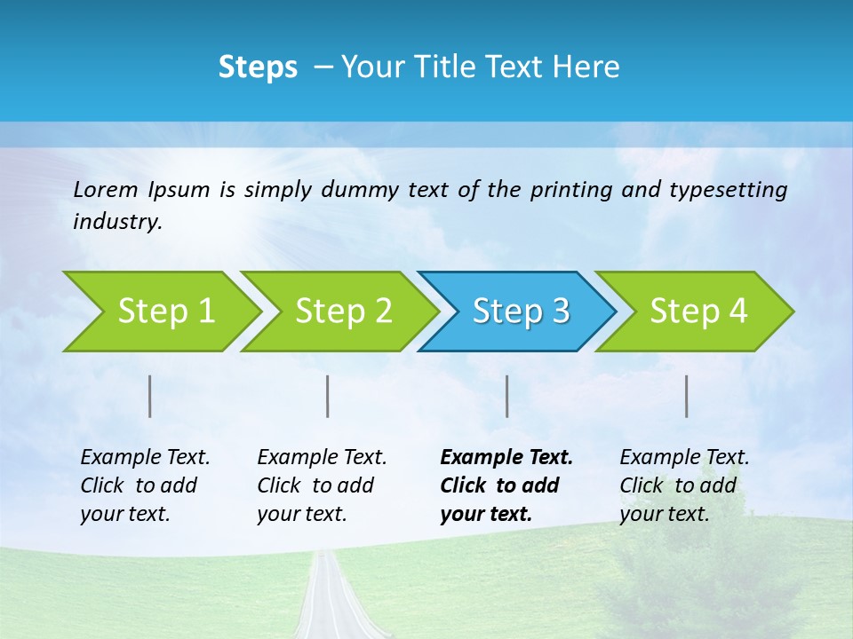 Transportation Cloudscape Sun PowerPoint Template
