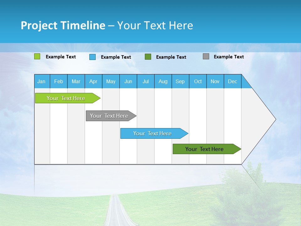 Transportation Cloudscape Sun PowerPoint Template