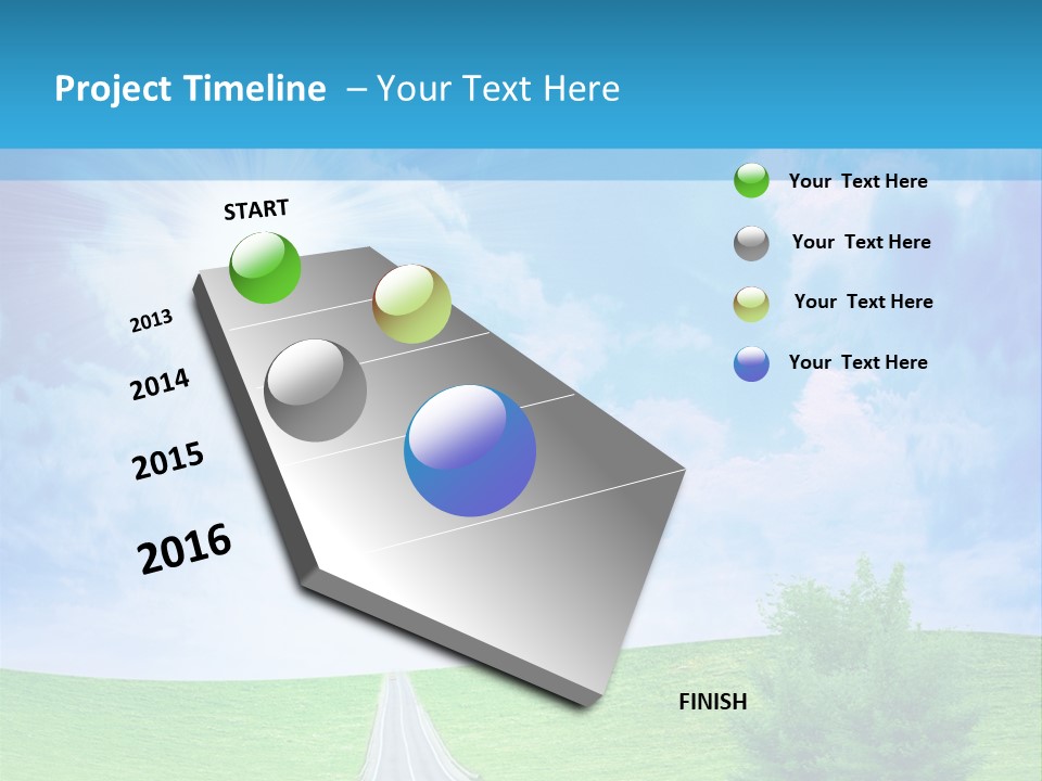 Transportation Cloudscape Sun PowerPoint Template