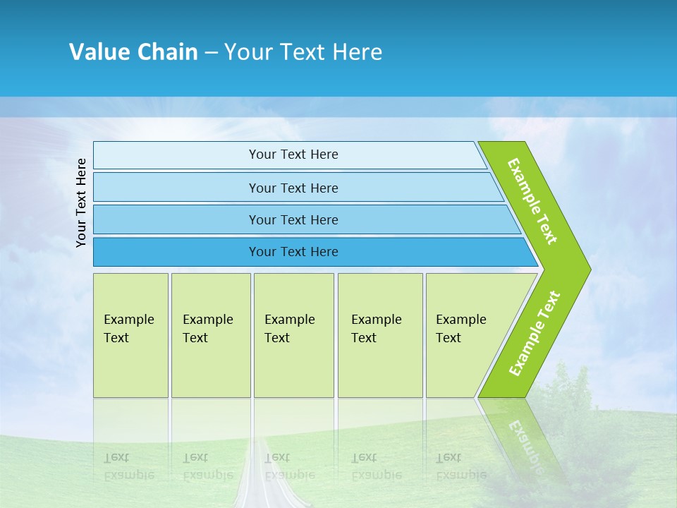 Transportation Cloudscape Sun PowerPoint Template