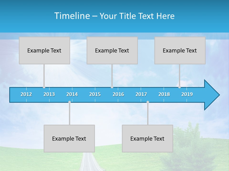 Transportation Cloudscape Sun PowerPoint Template