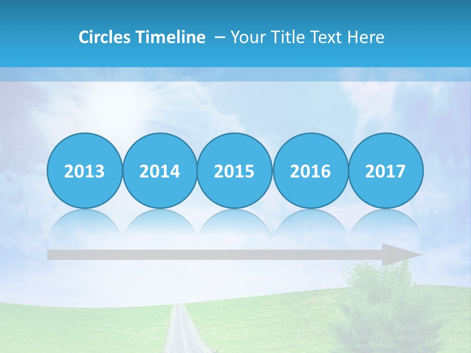 Transportation Cloudscape Sun PowerPoint Template