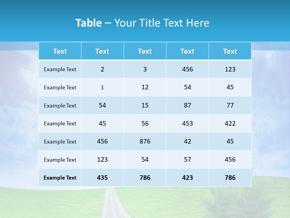 Transportation Cloudscape Sun PowerPoint Template