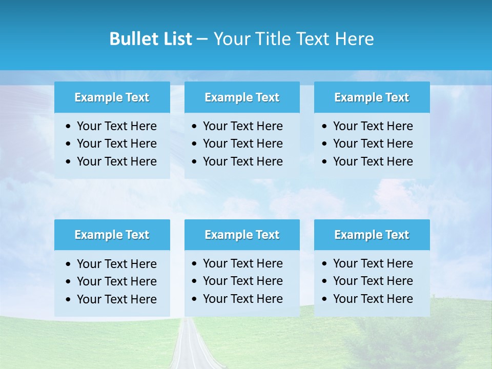 Transportation Cloudscape Sun PowerPoint Template