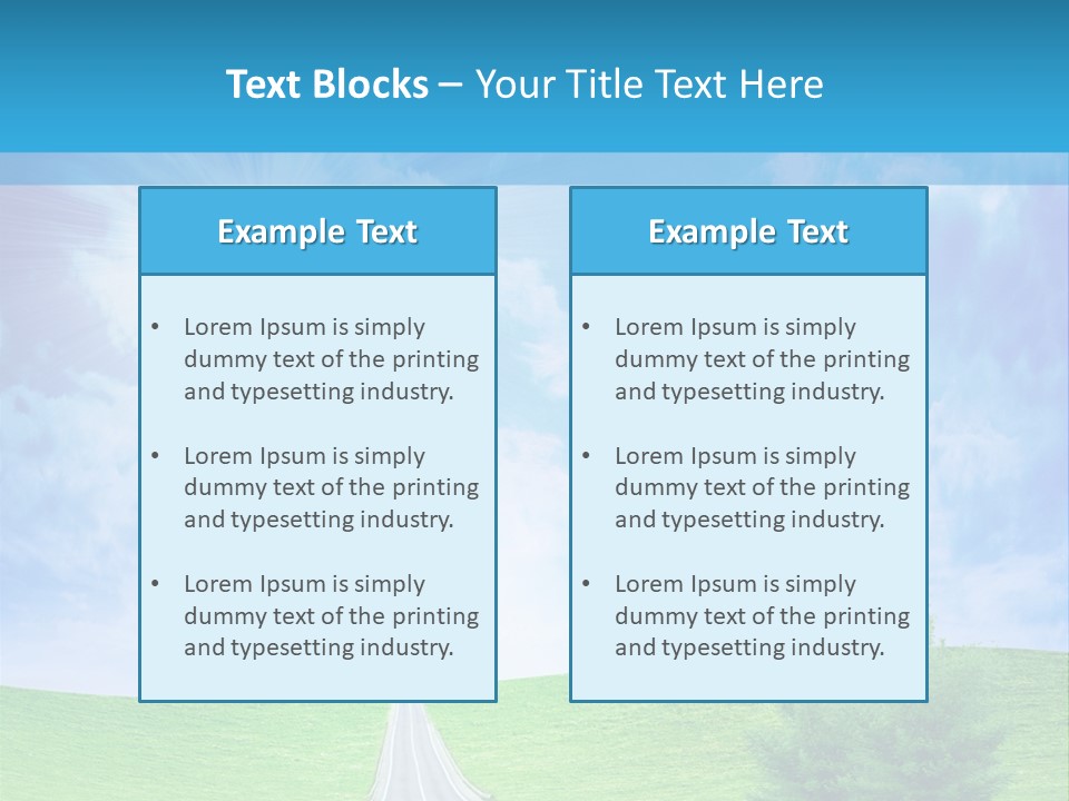 Transportation Cloudscape Sun PowerPoint Template