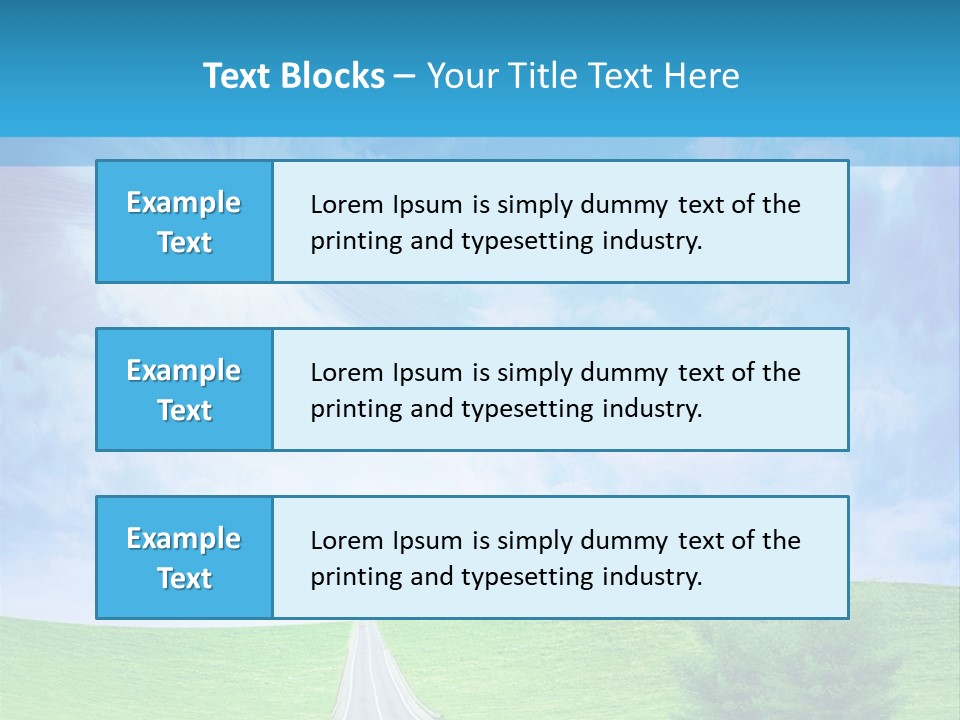 Transportation Cloudscape Sun PowerPoint Template