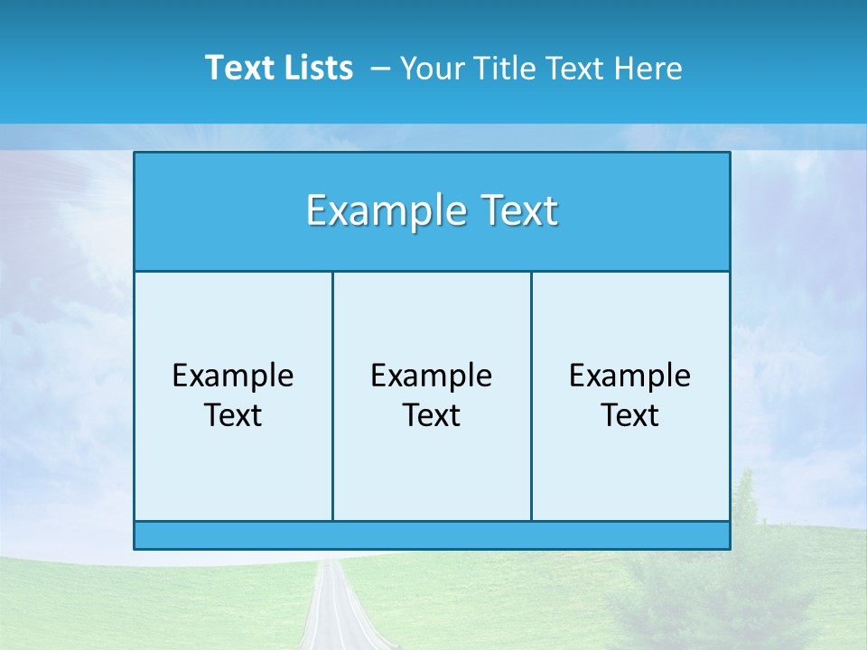 Transportation Cloudscape Sun PowerPoint Template