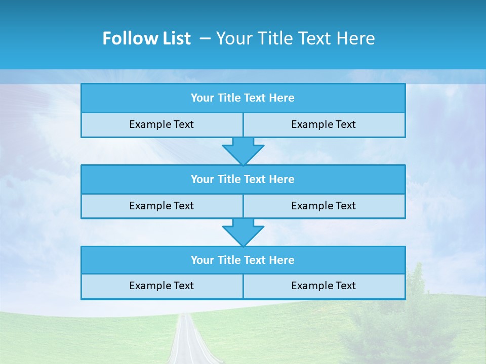 Transportation Cloudscape Sun PowerPoint Template
