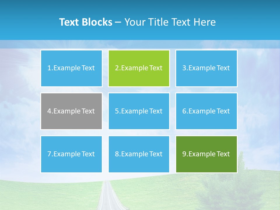 Transportation Cloudscape Sun PowerPoint Template