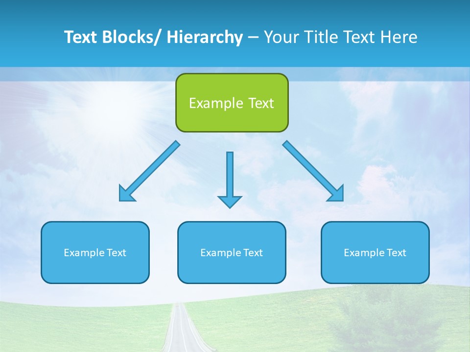 Transportation Cloudscape Sun PowerPoint Template