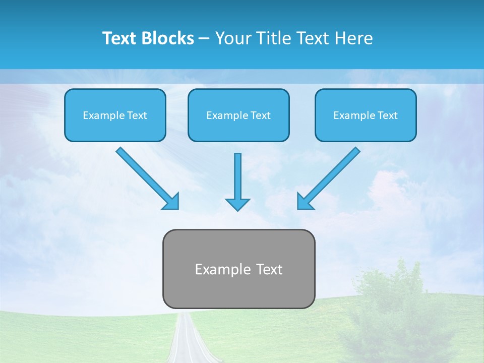 Transportation Cloudscape Sun PowerPoint Template