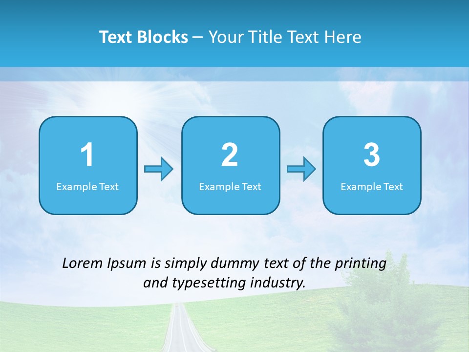 Transportation Cloudscape Sun PowerPoint Template