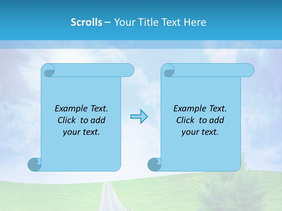 Transportation Cloudscape Sun PowerPoint Template