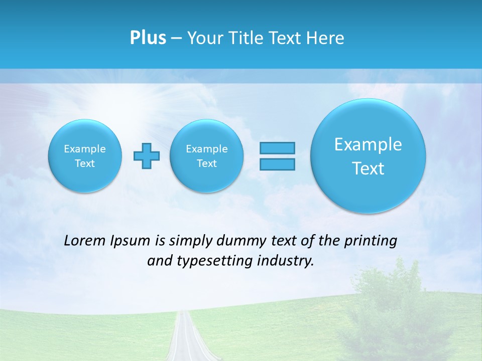 Transportation Cloudscape Sun PowerPoint Template