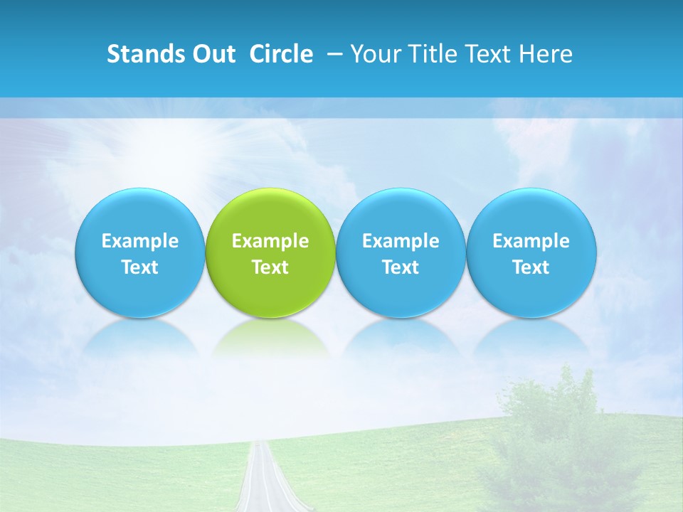 Transportation Cloudscape Sun PowerPoint Template