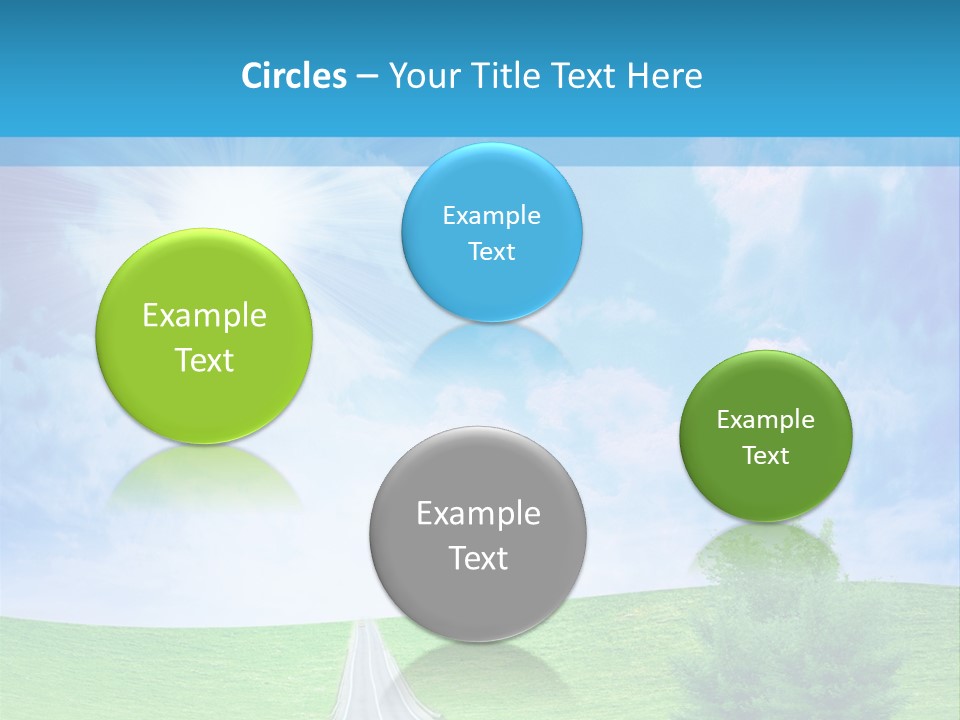 Transportation Cloudscape Sun PowerPoint Template
