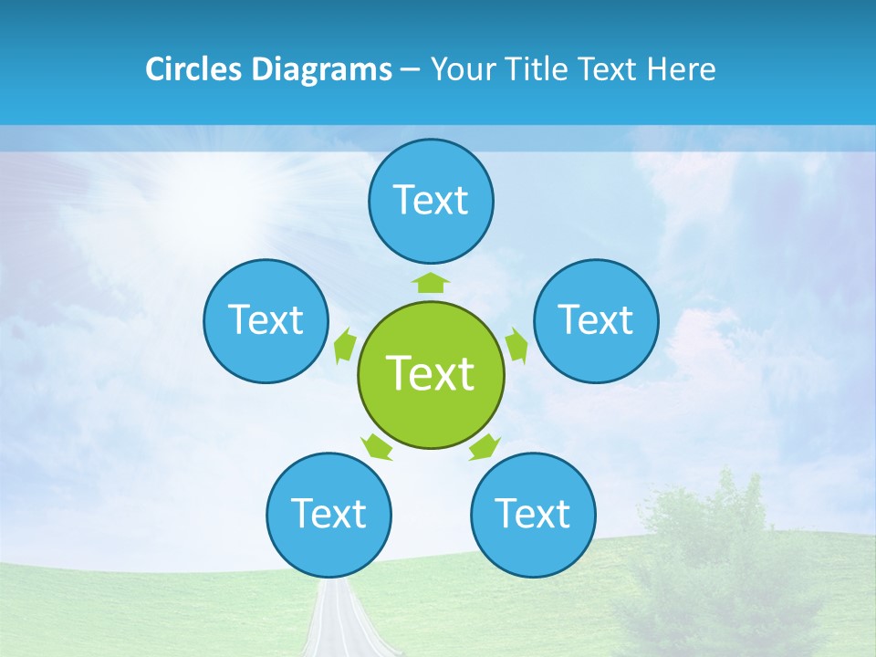 Transportation Cloudscape Sun PowerPoint Template
