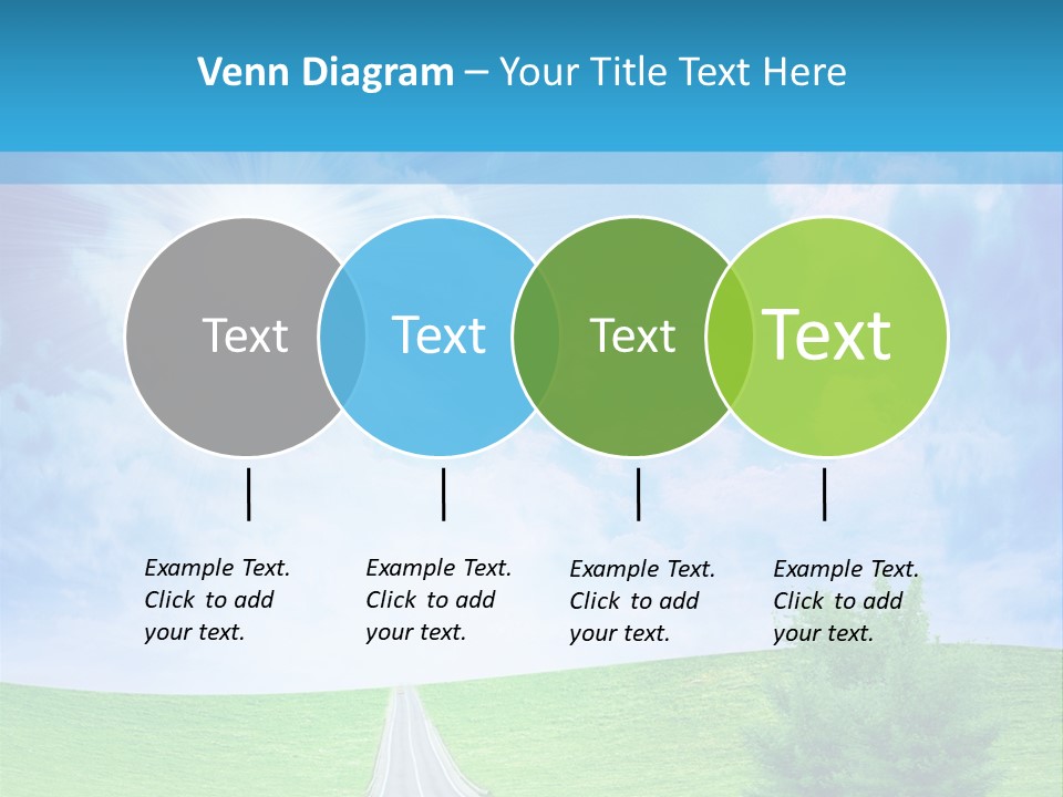 Transportation Cloudscape Sun PowerPoint Template