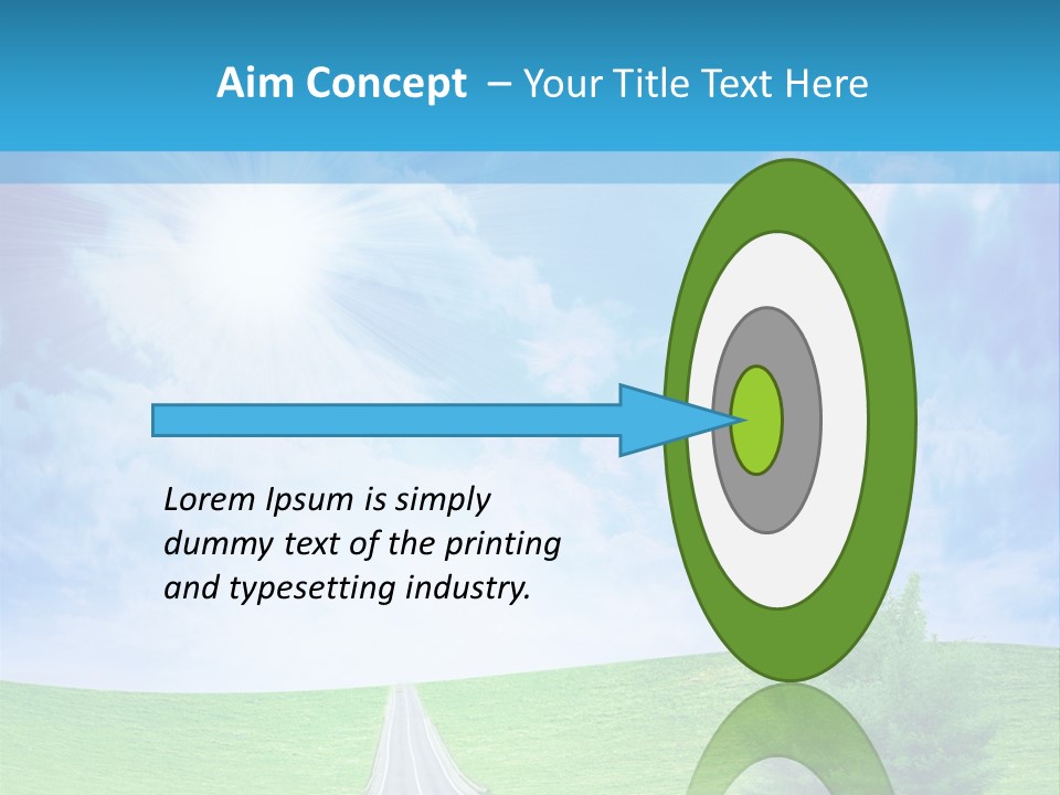 Transportation Cloudscape Sun PowerPoint Template