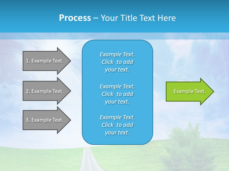 Transportation Cloudscape Sun PowerPoint Template