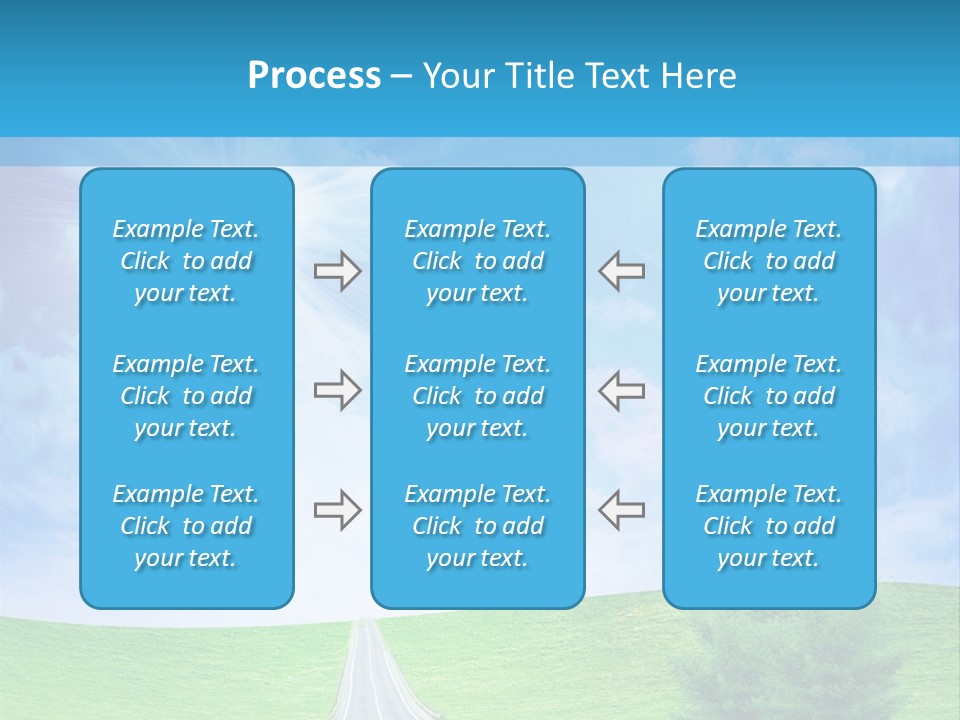 Transportation Cloudscape Sun PowerPoint Template