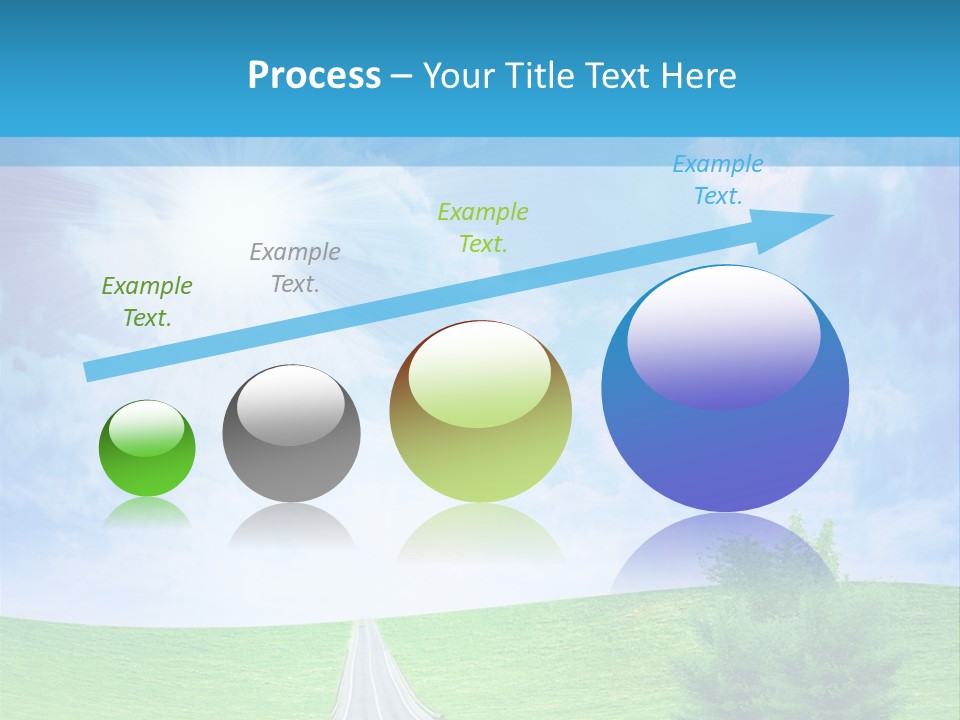 Transportation Cloudscape Sun PowerPoint Template