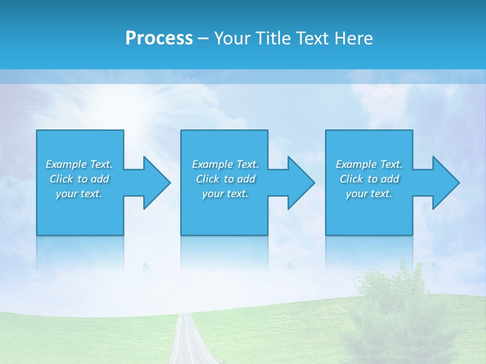 Transportation Cloudscape Sun PowerPoint Template